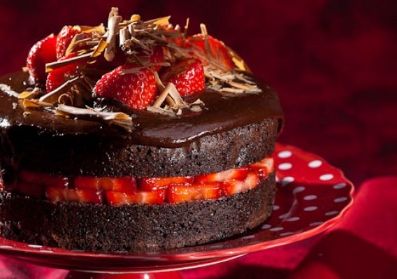 Strawberry Chocolate Devil’s Food Cake - Recipe - The Answer is Cake